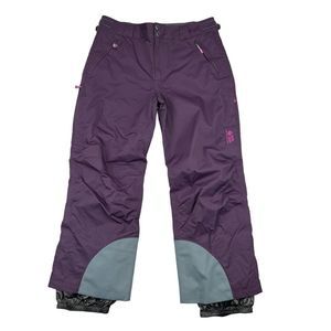 Mountain Hardwear Snow Ski Pants Womens L Short Returnia Insulated Purple 36X29